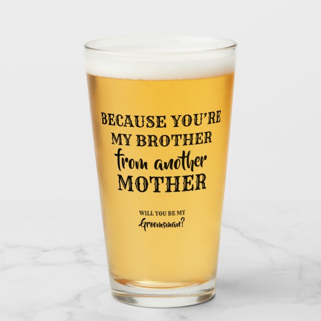 Min bror - Sweet Groomsman Frieri Glaskopp (Framsida fylld)