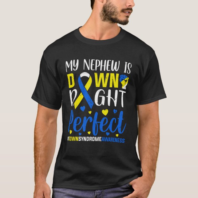 Min brorson är verkligen perfekt, Downs syndrom me T Shirt (Framsida)