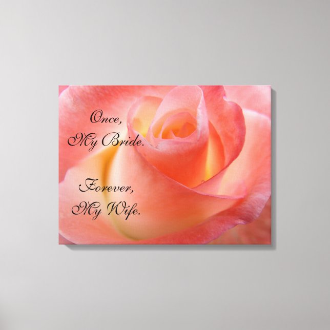 Min brud för alltid min fru canvas konst Rosa Rosa (Framsida)