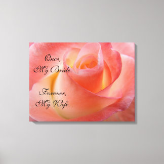 Min brud för alltid min fru canvas konst Rosa Rosa