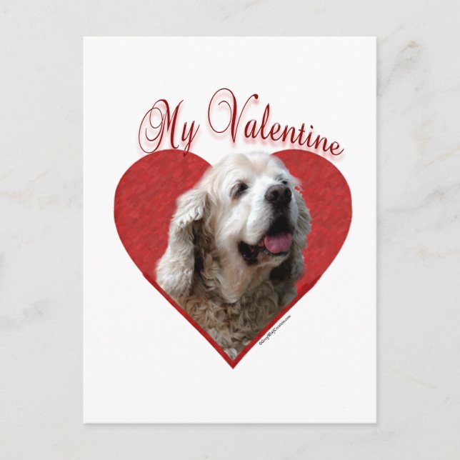 Min Buff Cocker Spansk Valentine Helg Vykort (Framsida)
