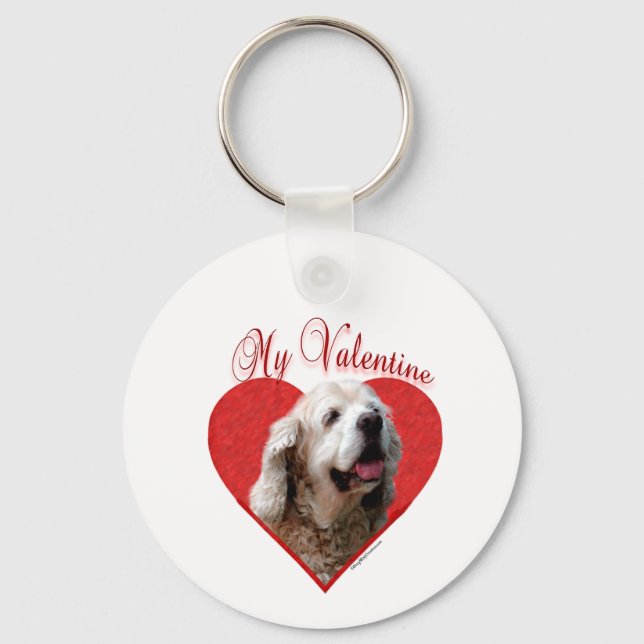 Min Buff Cocker Spansk Valentine Nyckelring (Framsida)