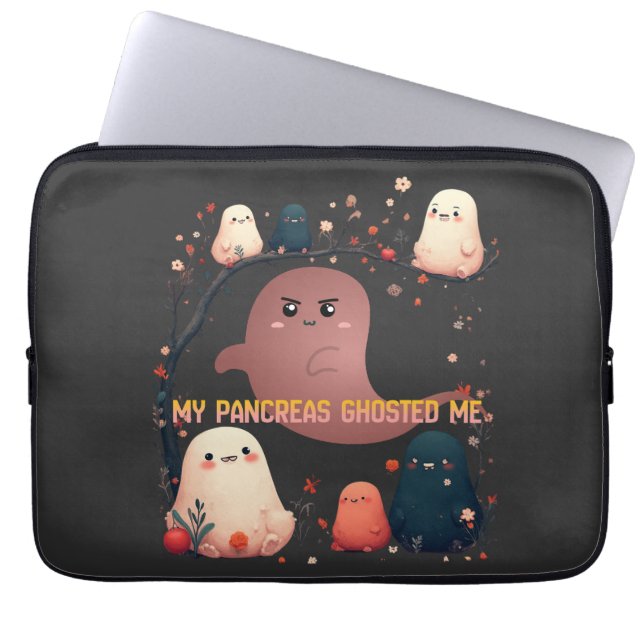 Min bukspottkörtel ghostade mig laptop fodral (Framsidan)