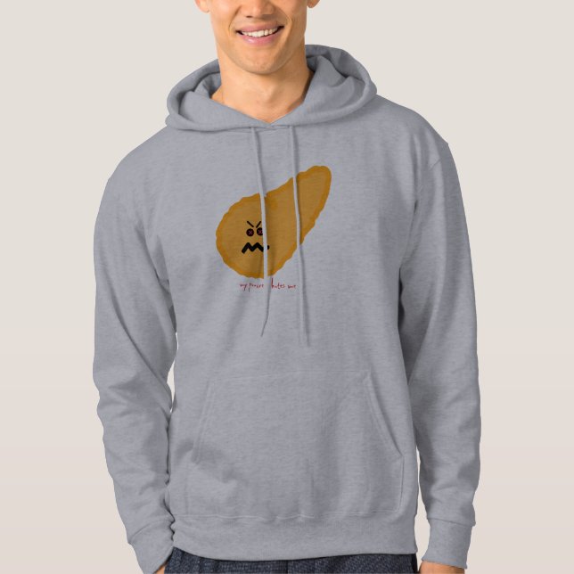 Min bukspottkörtel hatar mig! - hoodie (Framsida)