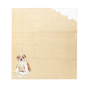 Min Bulldog Ate Min hemläxa Anteckningsblock