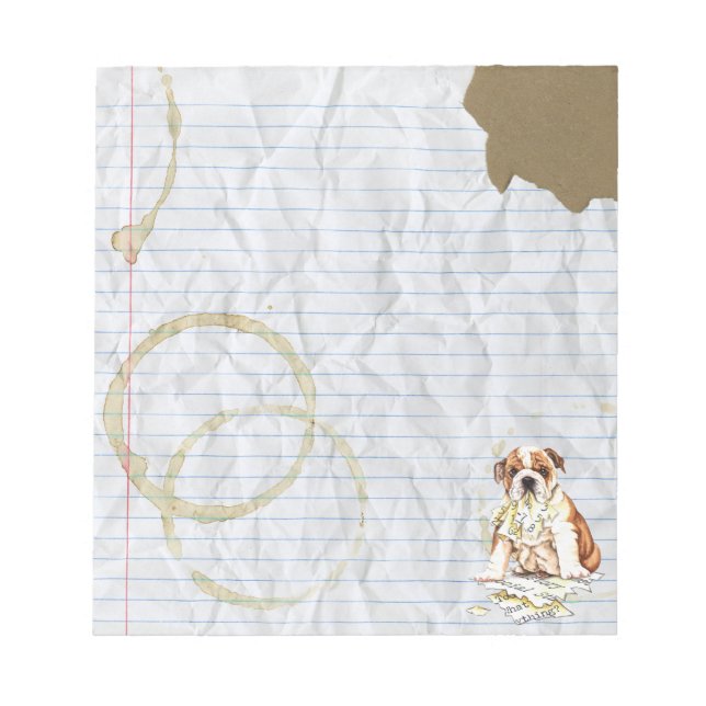 Min Bulldog Ate Min Lesson-plan Anteckningsblock (Framsida)