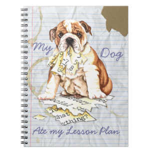 Min Bulldog Ate Min Lesson Plan Anteckningsbok Med Spiral