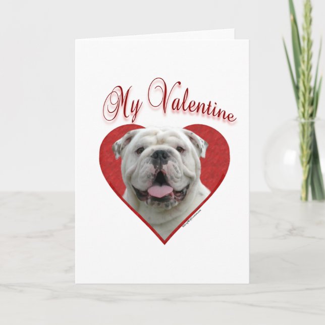 Min Bulldog Valentine Helgkort (Framsida)