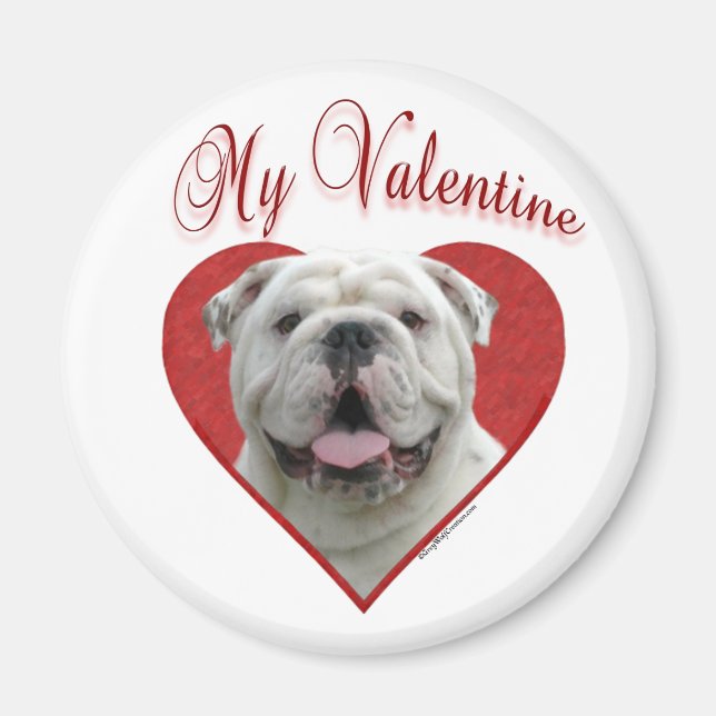 Min Bulldog Valentine Magnet (Framsidan)