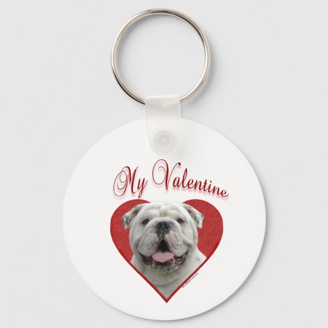 Min Bulldog Valentine Nyckelring (Framsida)