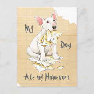 Min Buller Terrier Ate Min hemläxa Vykort