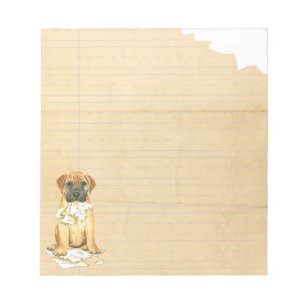 Min bullmastiff Ate Min hemläxa Anteckningsblock