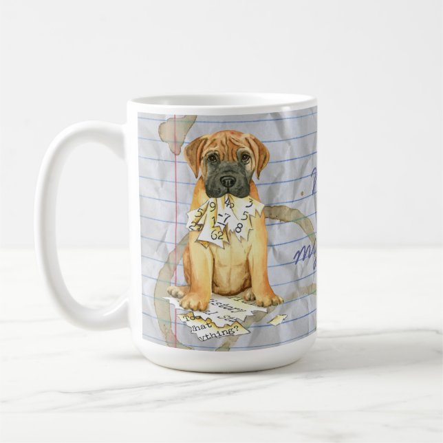 Min Bullmastiff Ate Min Lesson Plan Kaffemugg (Vänster)