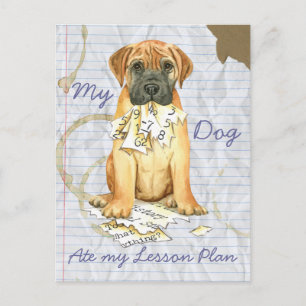 Min Bullmastiff Ate Min Lesson Plan Vykort