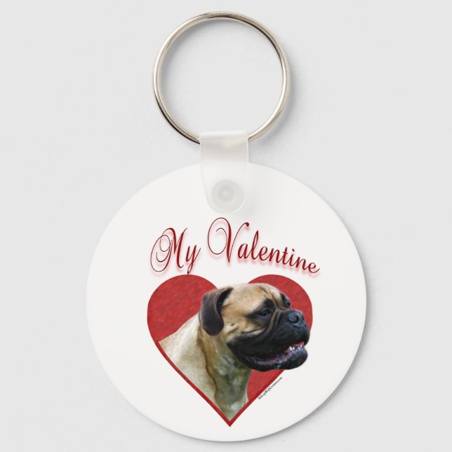Min Bullmastiff Valentine Nyckelring (Framsida)