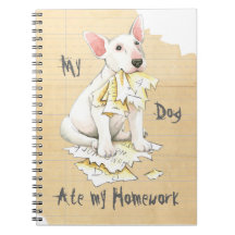 Min Bullterrier åt min läxa