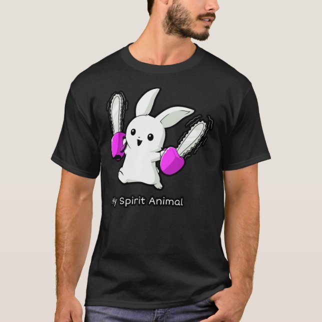 Min Bunny är Cute men Psycho Classic T-Shirt (Framsida)