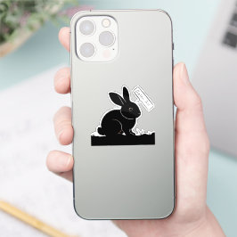 Min Bunny säger: Personlig Rabbit Silhouette Klistermärken