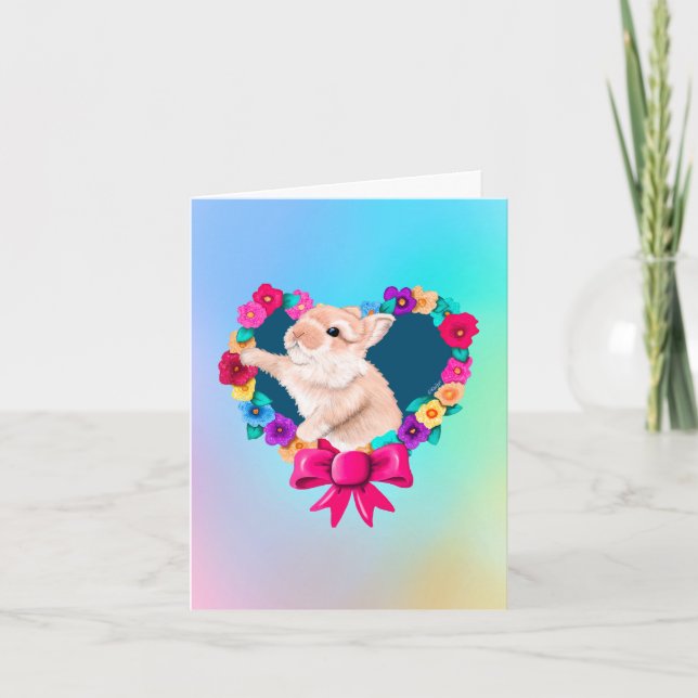 Min Bunny Valentine Tack Kort (Framsida)