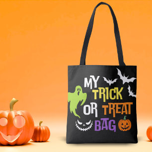 Min Bus eller godis Bag Halloween-taloky Ghost Tot Tygkasse