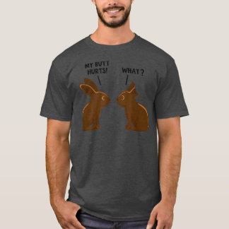 Min Butt Ontr Döv Påsk Chocolate Bunny Funny T Shirt