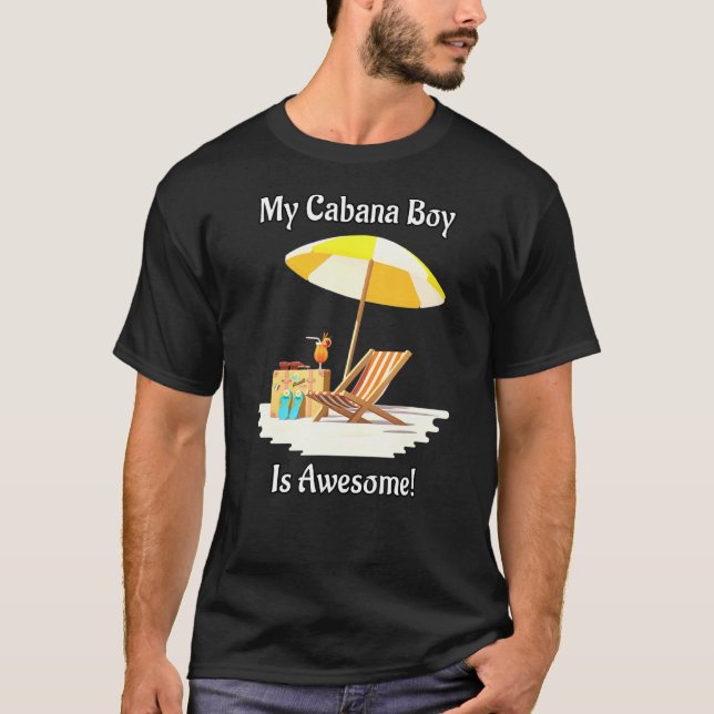 Min Cabana Boy är Fantastisk Beach Scene med Vuxen T Shirt (Framsida)