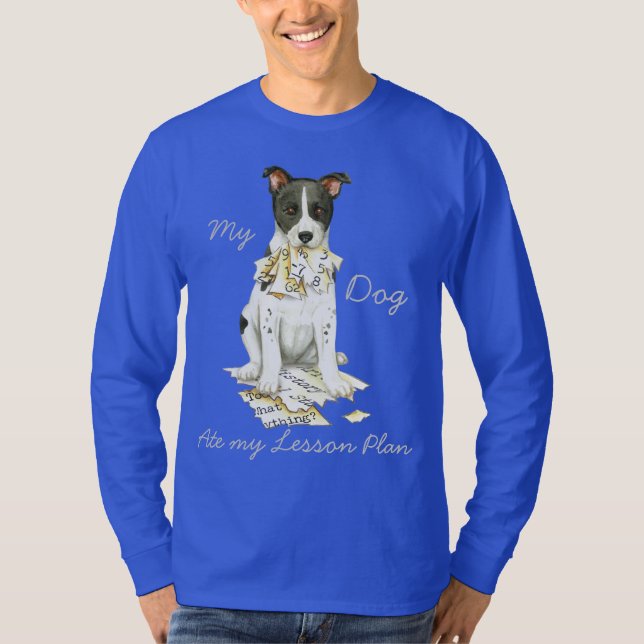 Min Canaan Hund Ate min Lesson-plan T Shirt (Framsida)