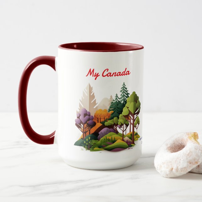 Min Canada Red and Grönts NATURE Mugg (Med munk)