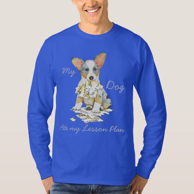 Min Cardigan Welsh Corgi Ate min Lesson Plan T Shirt (Framsida)