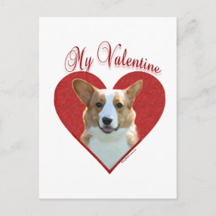 Min Cardigan Welsh Corgi Valentine Helg Vykort