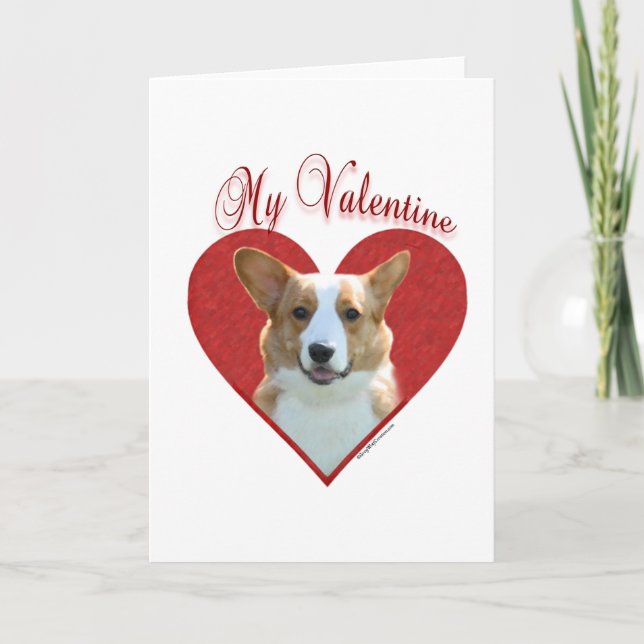 Min Cardigan Welsh Corgi Valentine Helgkort (Framsida)