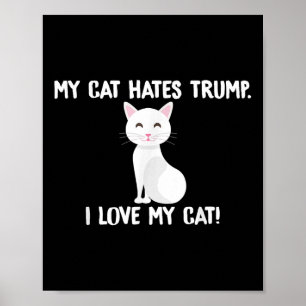 Min Cat Hates Trump-trump-knapp Poster
