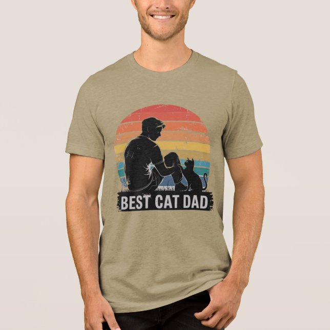 Min Cat Pappa Hero Best Cat Pappa Hoodie T Shirt (Framsida)