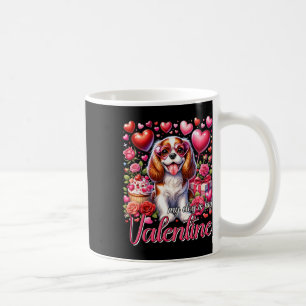 Min Cavalier King Charles Spaniel är min valentin  Kaffemugg