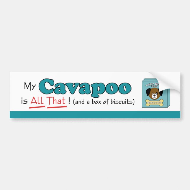 Min Cavapoo är Allt! Bildekal (Framsidan)