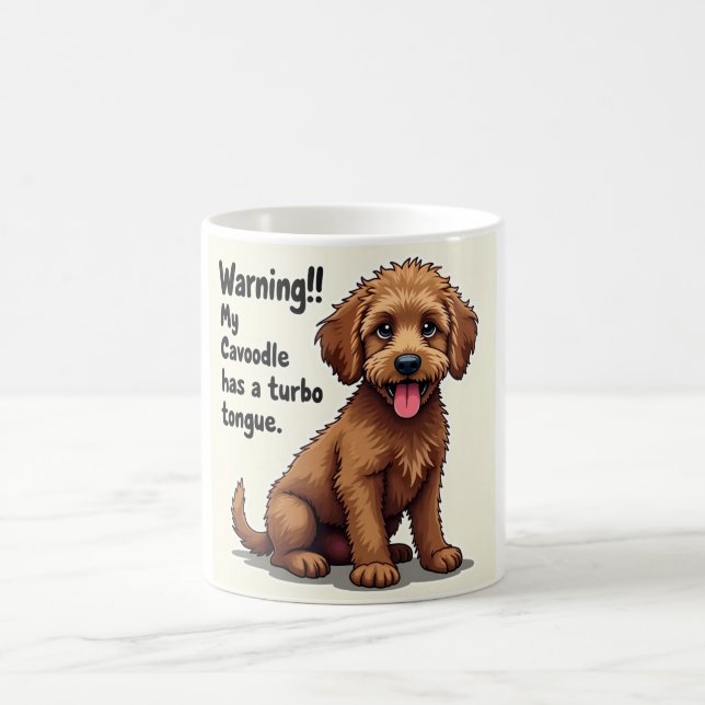 Min Cavoodle Har En Turbo Tunga Kaffemugg (Center)
