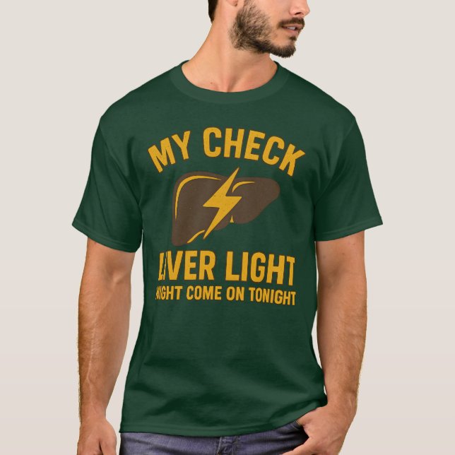 Min Check Liver Light T Shirt (Framsida)