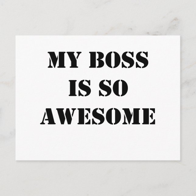 Min chef är så fantastisk.png vykort (Framsida)