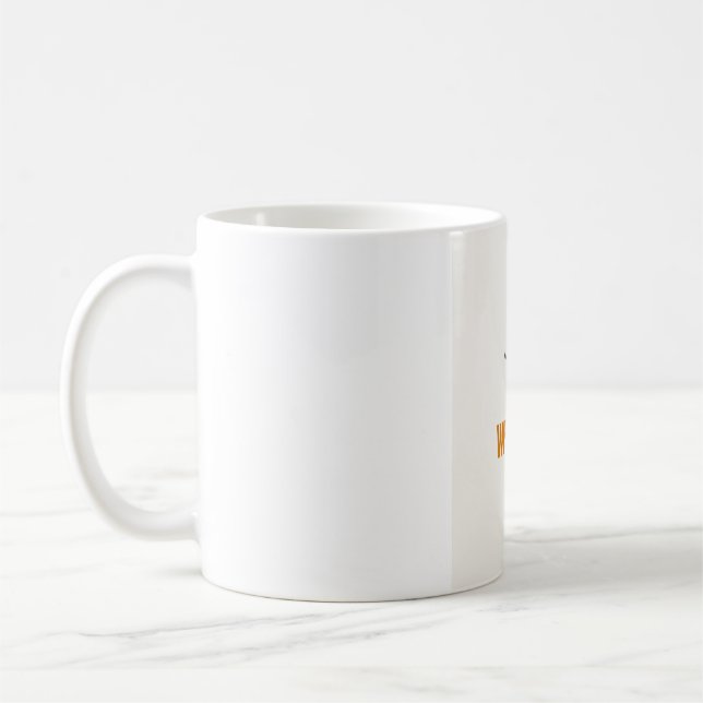 Min chef har morrhår Rolig kattälskare Kaffemugg (Vänster)