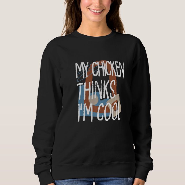Min Chicken tänker på min Coola Farmer Boskap Ranc T Shirt (Framsida)