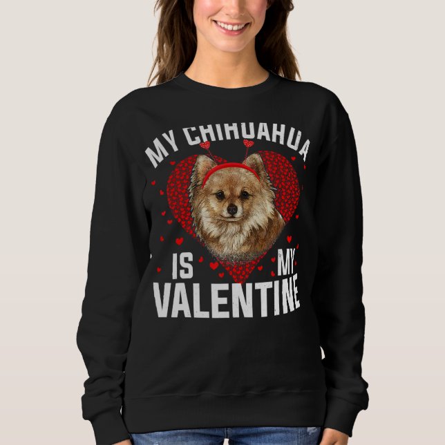 Min Chihuahua är mina Valentine Valentines day Boy T Shirt (Framsida)