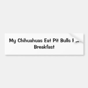 Min Chihuahuas äter groptjurar för frukost Bildekal