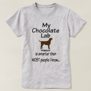 Min chokladlampa-Hund är Smarter Funny-citat T-shirt
