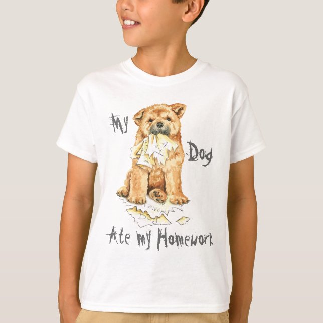 Min Chow Chow Ate Min hemläxa Tröja (Framsida)