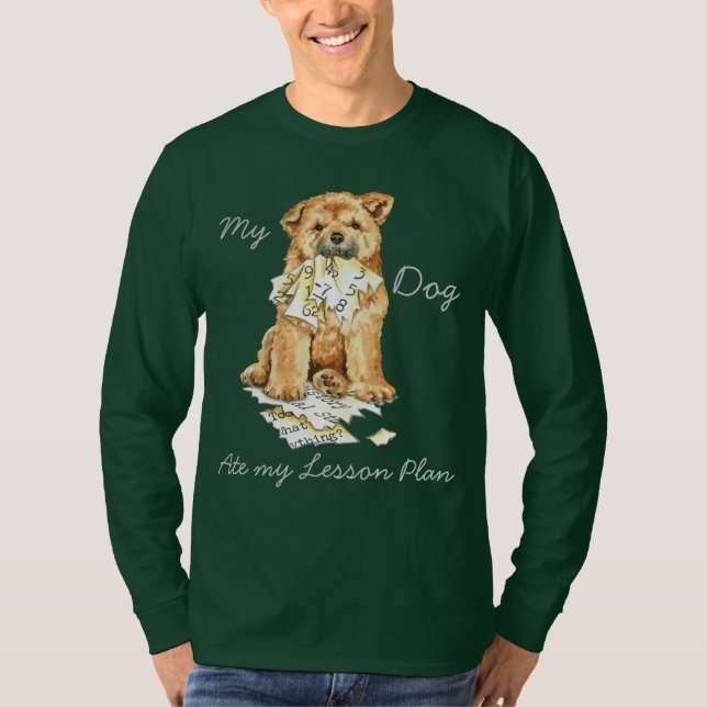 Min Chow Chow Ate Min Lesson Plan T-shirt (Framsida)