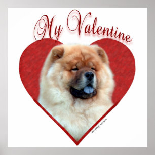 Min Chow Chow Valentine Poster