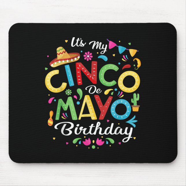 Min Cinco De Mayo Birthday Funny Cinco De Mayo Musmatta (Framsidan)