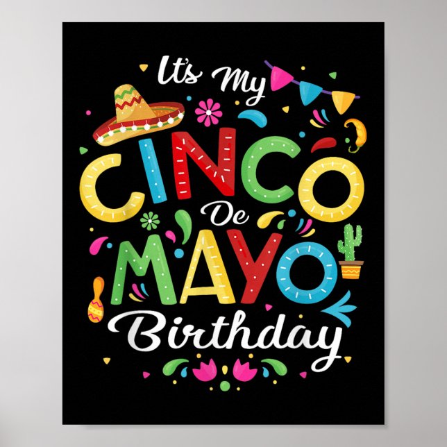 Min Cinco De Mayo Birthday Funny Cinco De Mayo Poster (Framsidan)