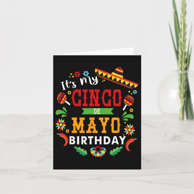 Min Cinco De Mayo Birthday Funny-Födelsedagsfest Kort (Framsida)