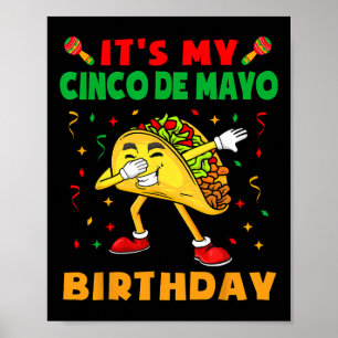 Min Cinco De Mayo Birthday Funny Taco Party Ki Poster